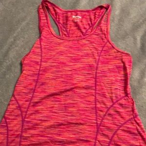Pink razor back work out tank